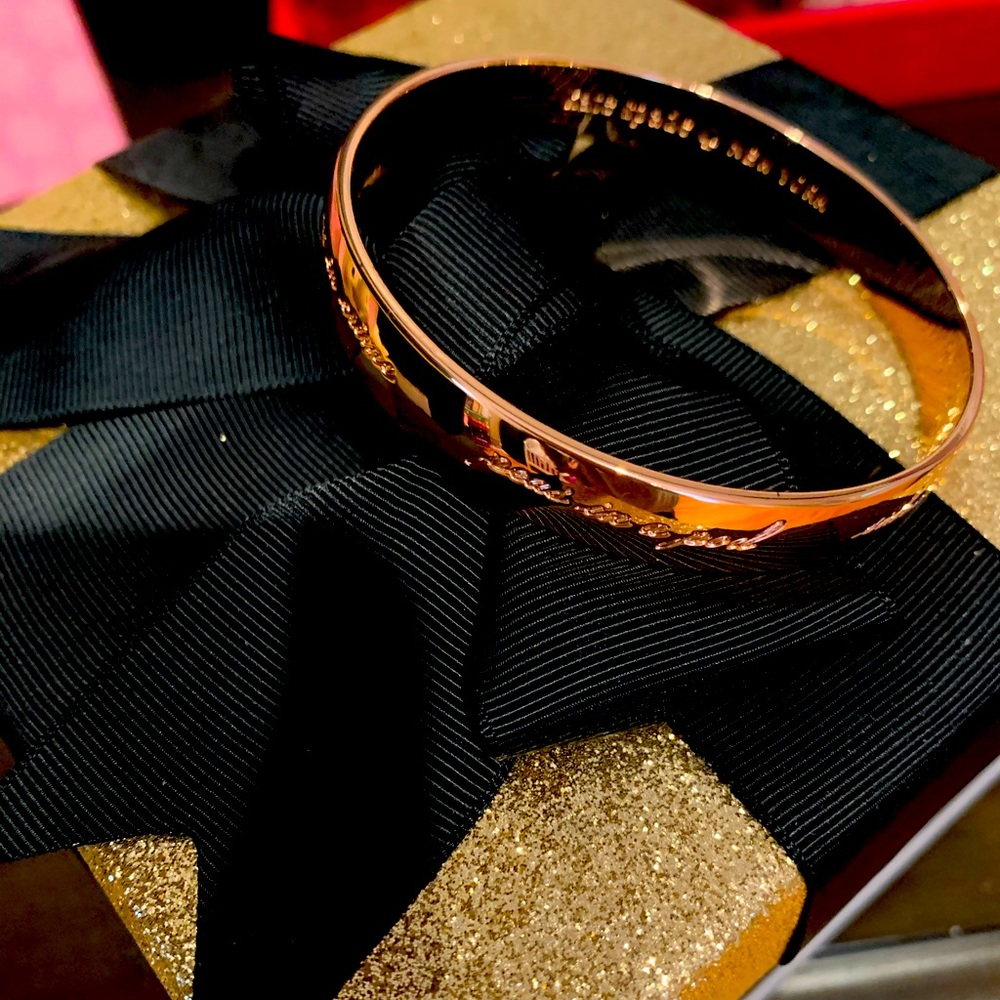 NWOT Kate Spade rose gold bangle